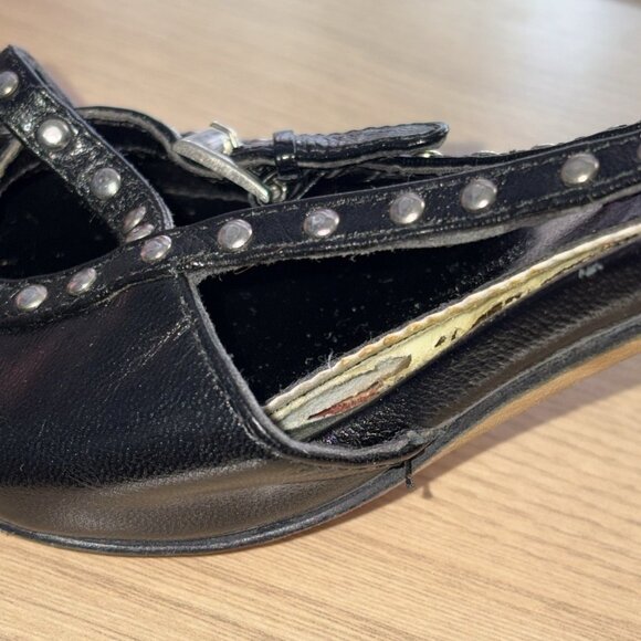Steve Madden Studded Pumps Pointed Toe Black Leather US Size 7 M Y2K - Picture 15 of 15